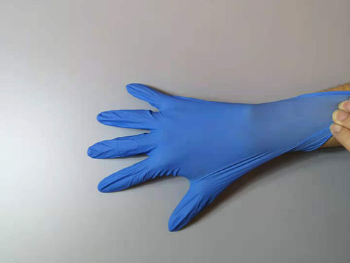 12寸蓝色一次性丁晴手套
