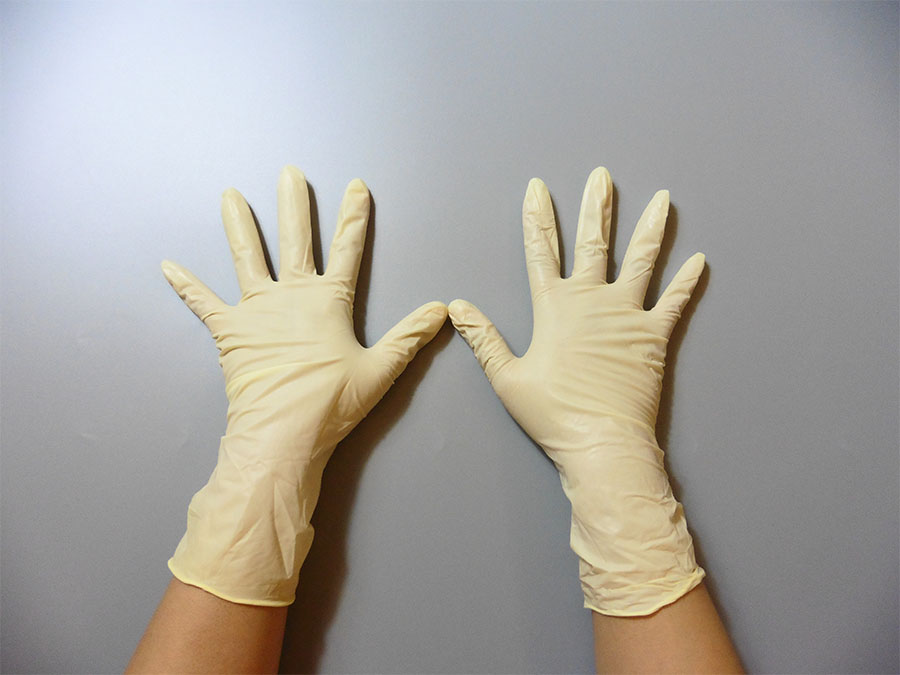 12寸一次性乳胶手套无粉净化